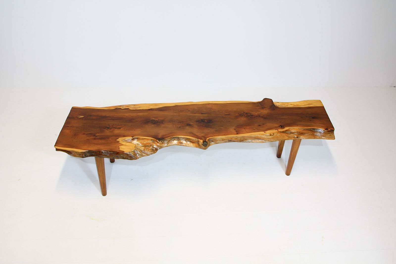 photo furniture Reynolds Of Ludlow Live Edge Coffee Table   Yew C.1960