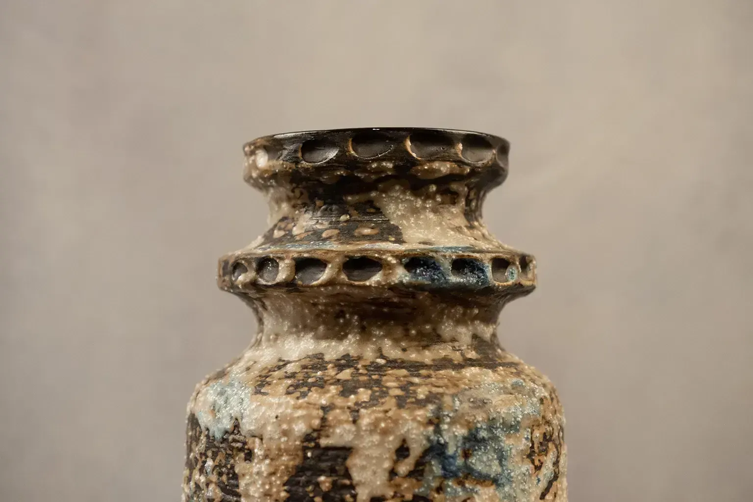 photo furniture “Fat Lava” Vase – Dieter Peter For Carstens Tönnieshof, West Germany, Mid Century German Ceramic