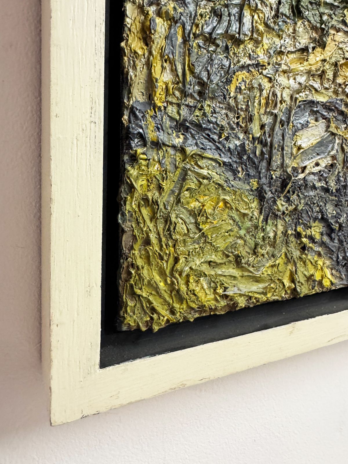 Barry De More Vintage Original Heavy Impasto Textured Landscape Oil Painting photo for sale