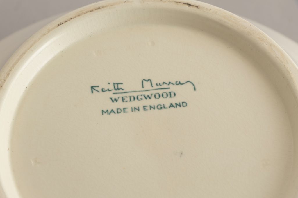 Moonstone Glaze Squat Vase, Shape 3805, By Keith Murray For Wedgwood, England C.1935 photo buy