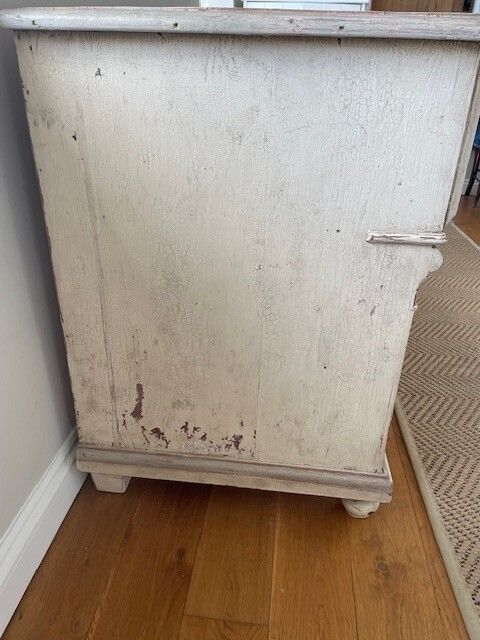 French Painted Large Chest Of Drawers Cream/Grey Exc Con photo furniture