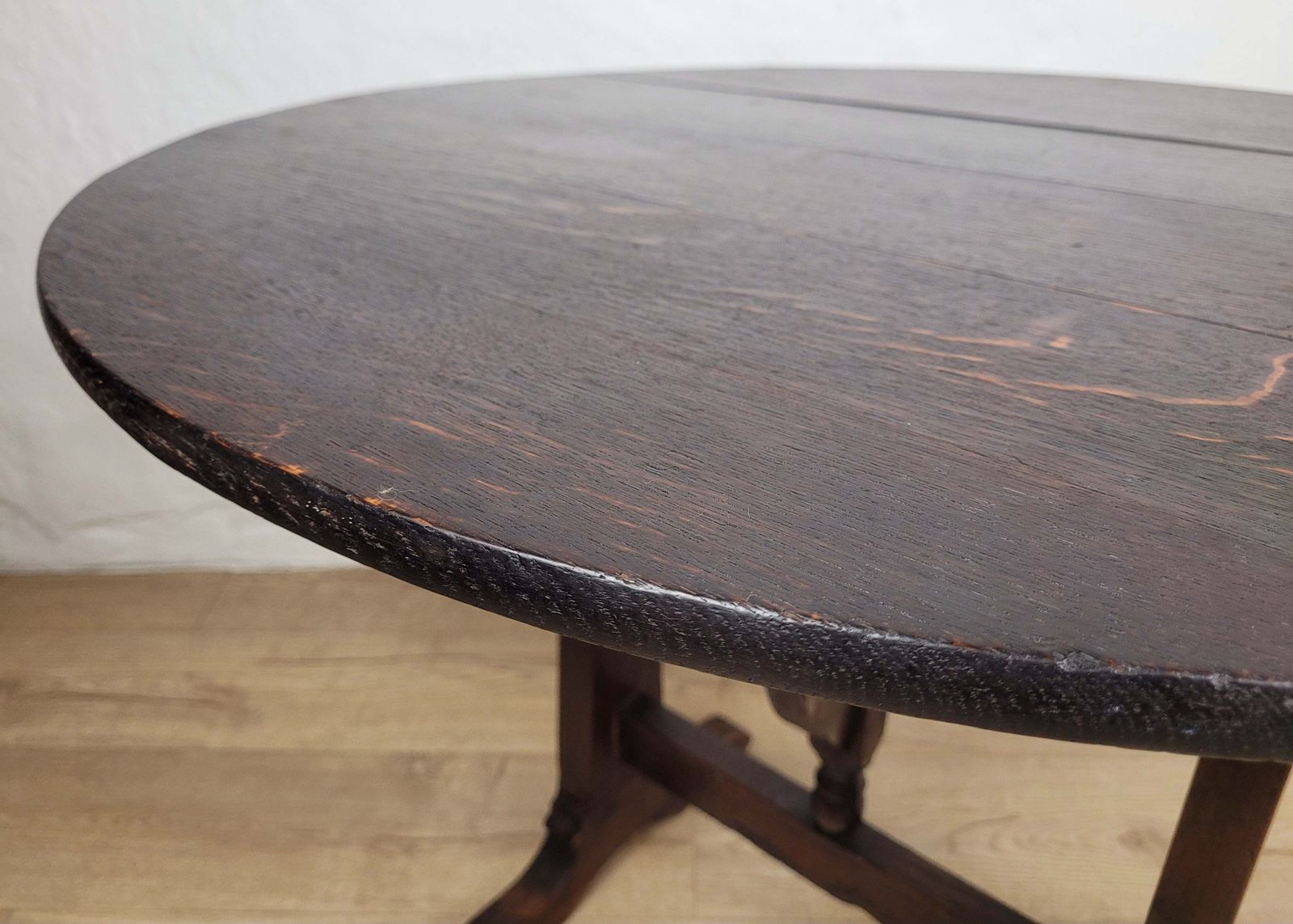 Vigneron Wine Tasting Table French Tilt Top Oak 19th Century photo vinterior