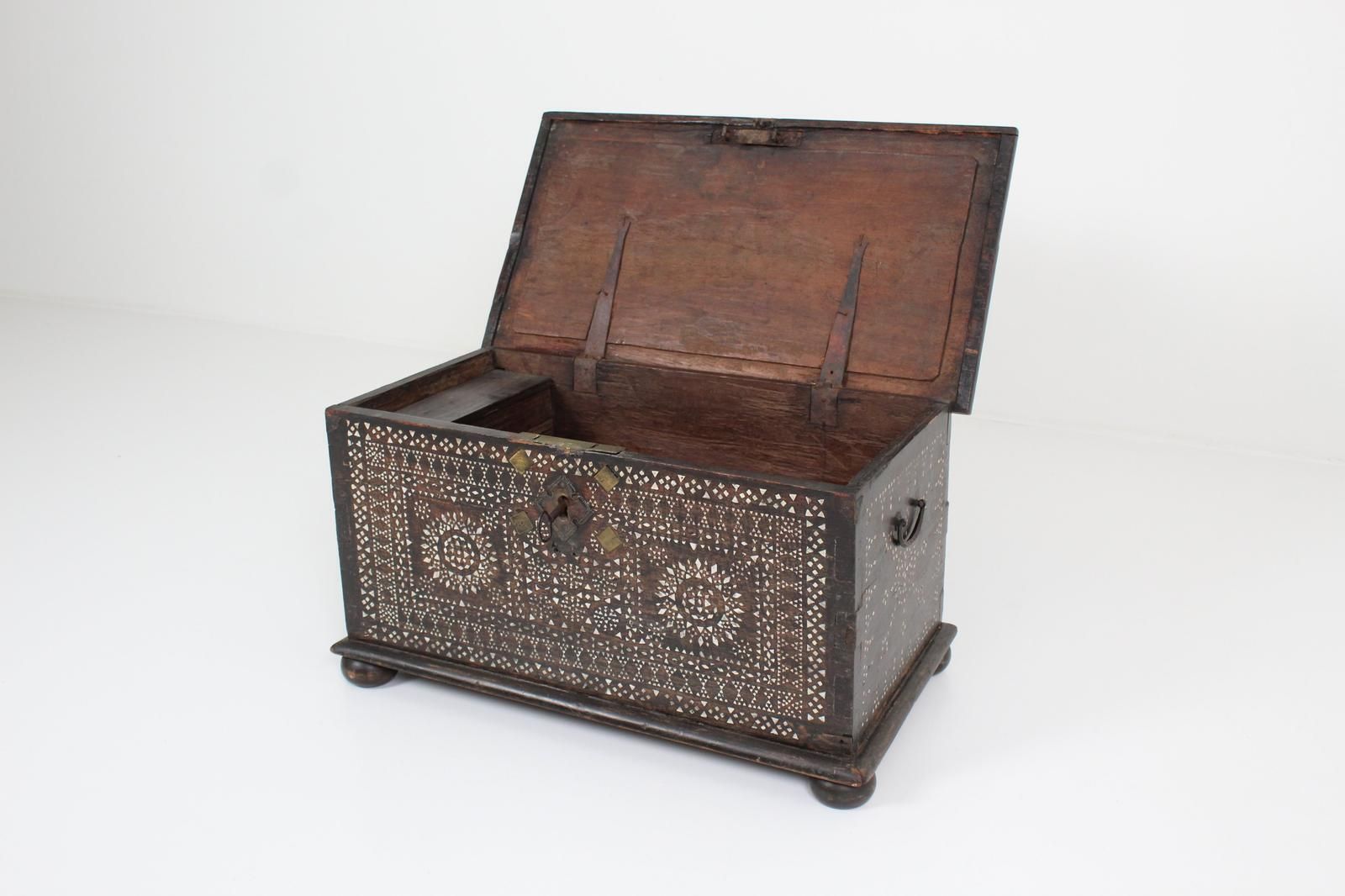 Furniture Oriental Chest Inlaid With Mother Of Pearl photo