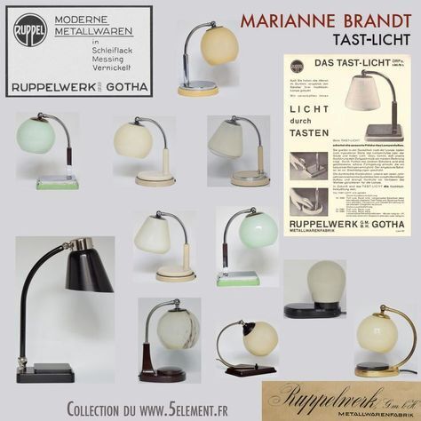 photo furniture Lamps By Marianne Brandt For Gothaer Metallwarenfabrik, 1950s, Set Of 2