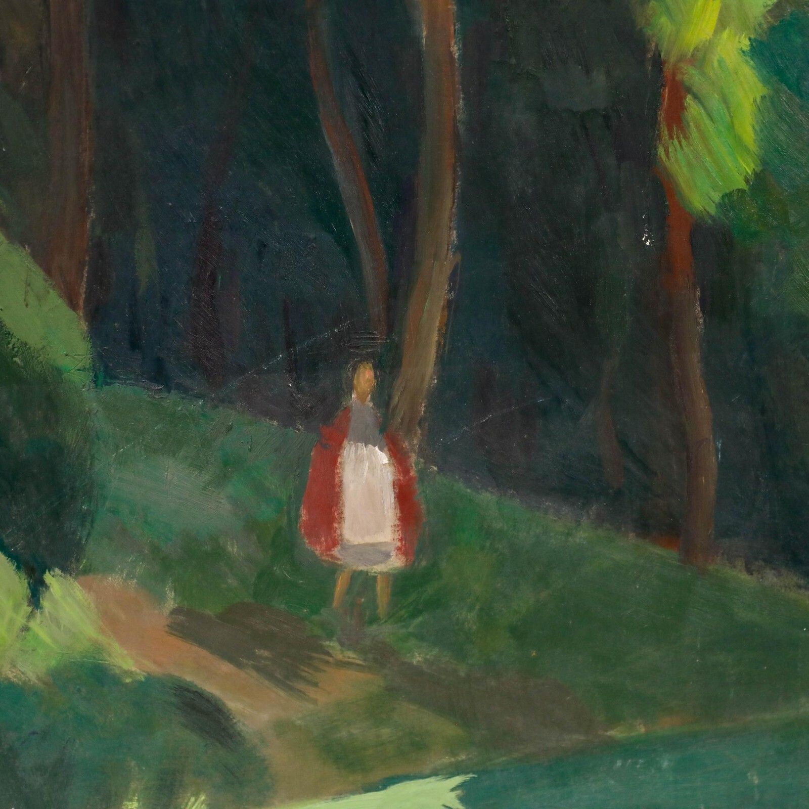 Georges Joubin (1888 1983)   Mid 20th Century Oil, Un Coin De Jardin Au Guichet photo Art