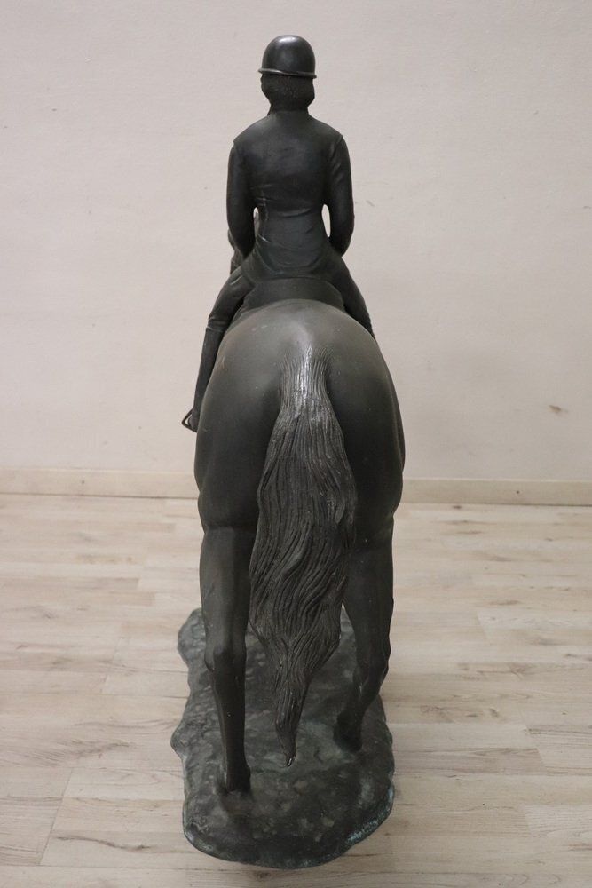 Art Horse And Jockey, Early 20th Century, Bronze photo