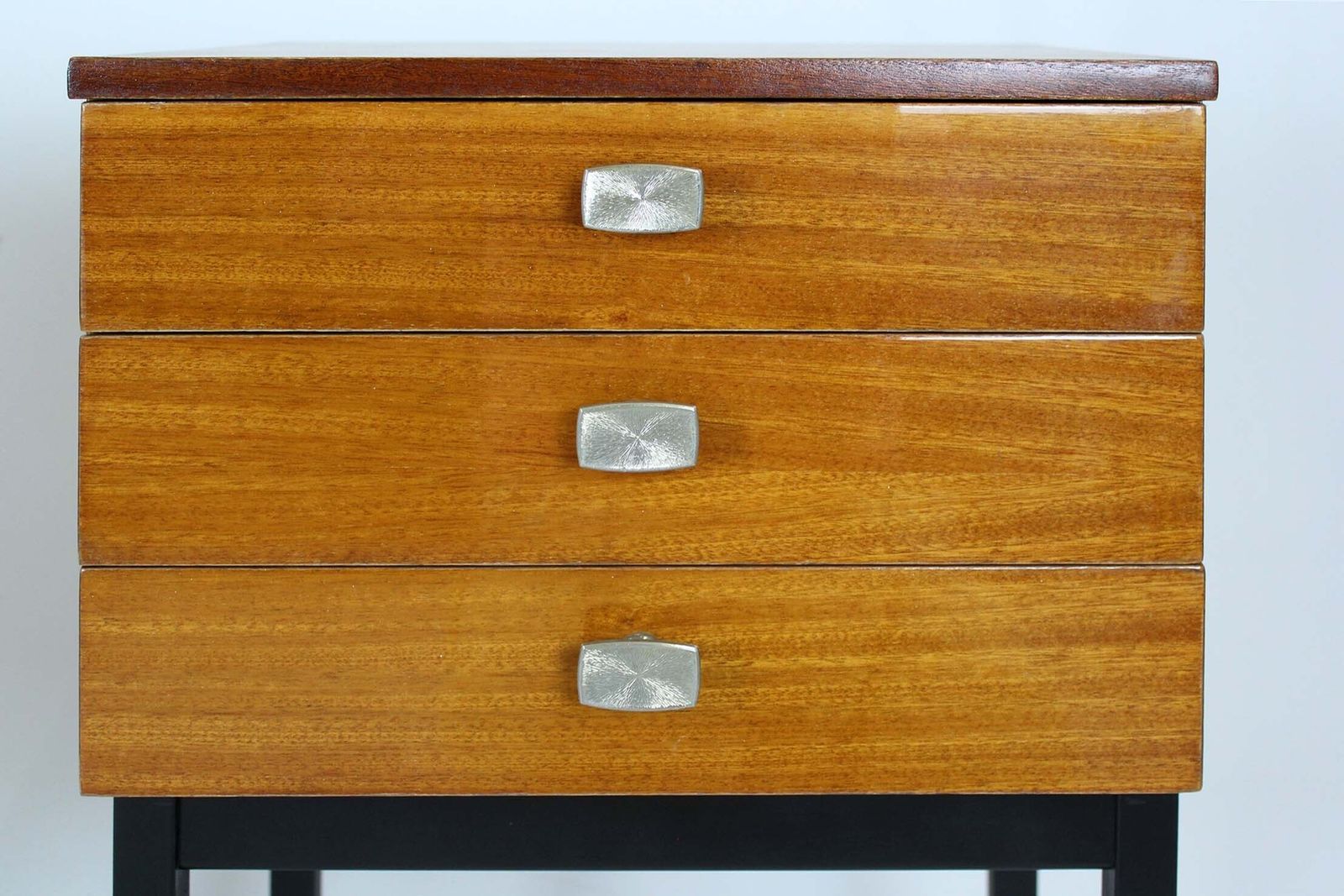 Furniture Mid Century Mahogany Nightstands By Up Závody, Czechoslovakia, 1970s, Set Of 2 photo