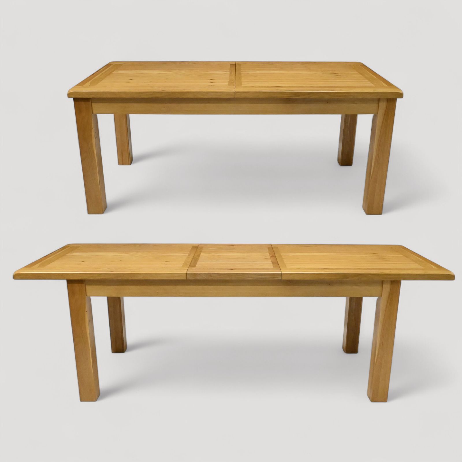 Large Extending Dining Table Light Oak Extends To Seat Up To 12 Free Uk Delivery
