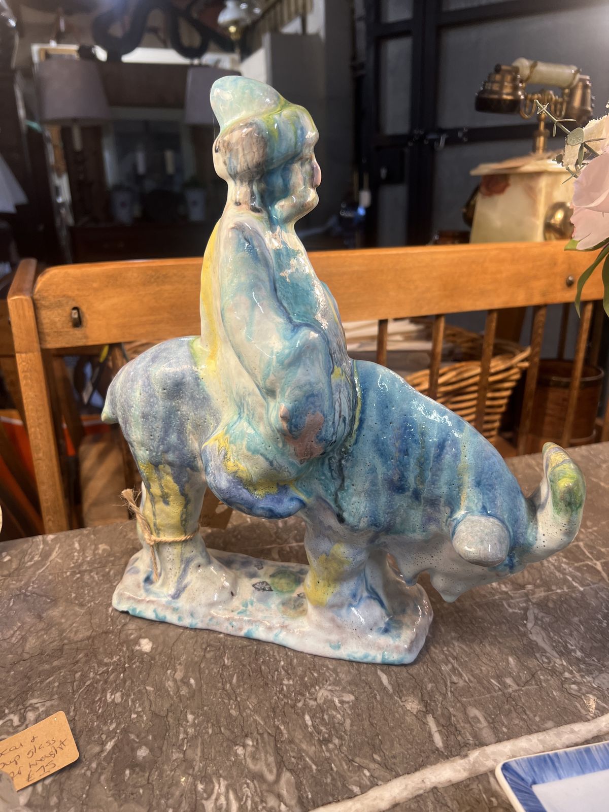 Rare Early Obican Studio Pottery Sculpture, Signed & Dated 1951 photo vinterior
