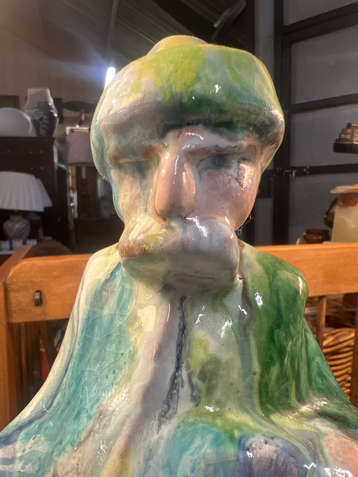 photo for sale Rare Early Obican Studio Pottery Sculpture, Signed & Dated 1951