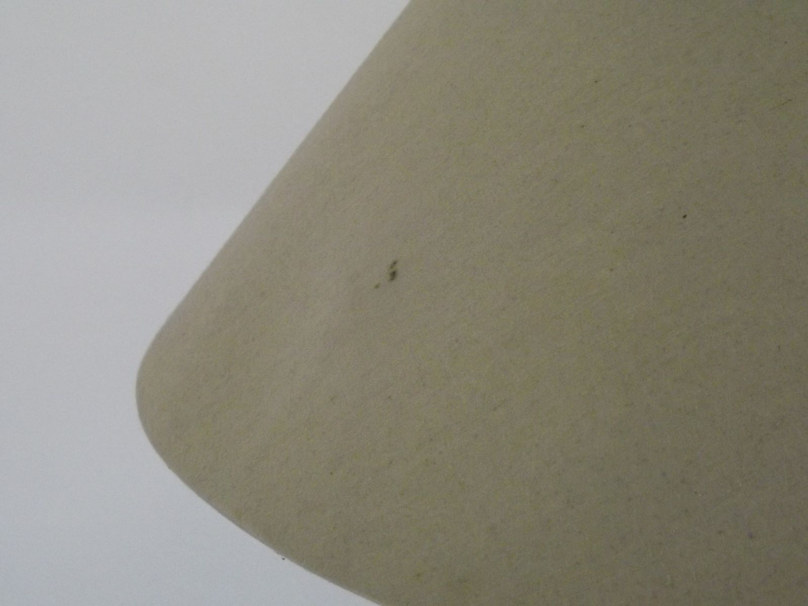 Grande lampe de table vintage céramique, galet brun et beige avec abat-jour, années 1990 photo buy