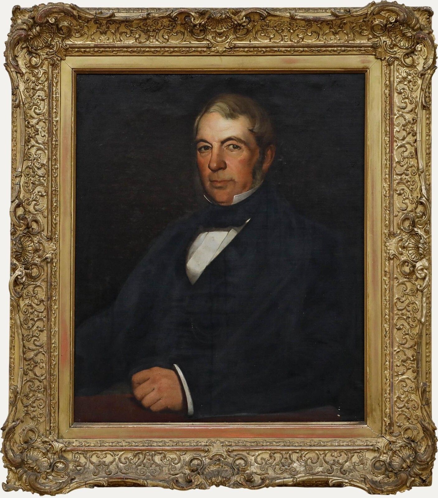 English School 19th Century Oil   Portrait Of A Gentleman