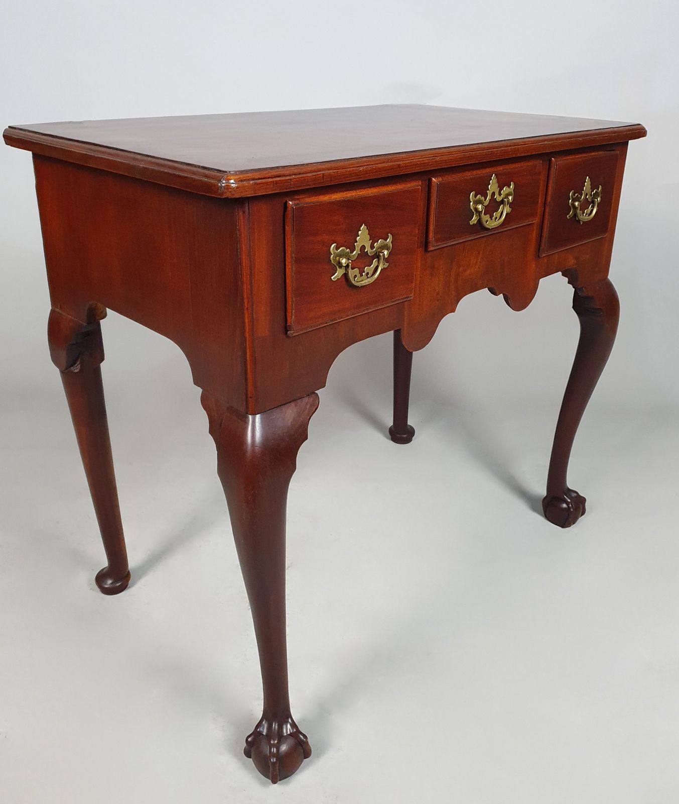 Lovely George III Red Walnut Lowboy On Ball And Claw Feet C. 1775 photo vintage