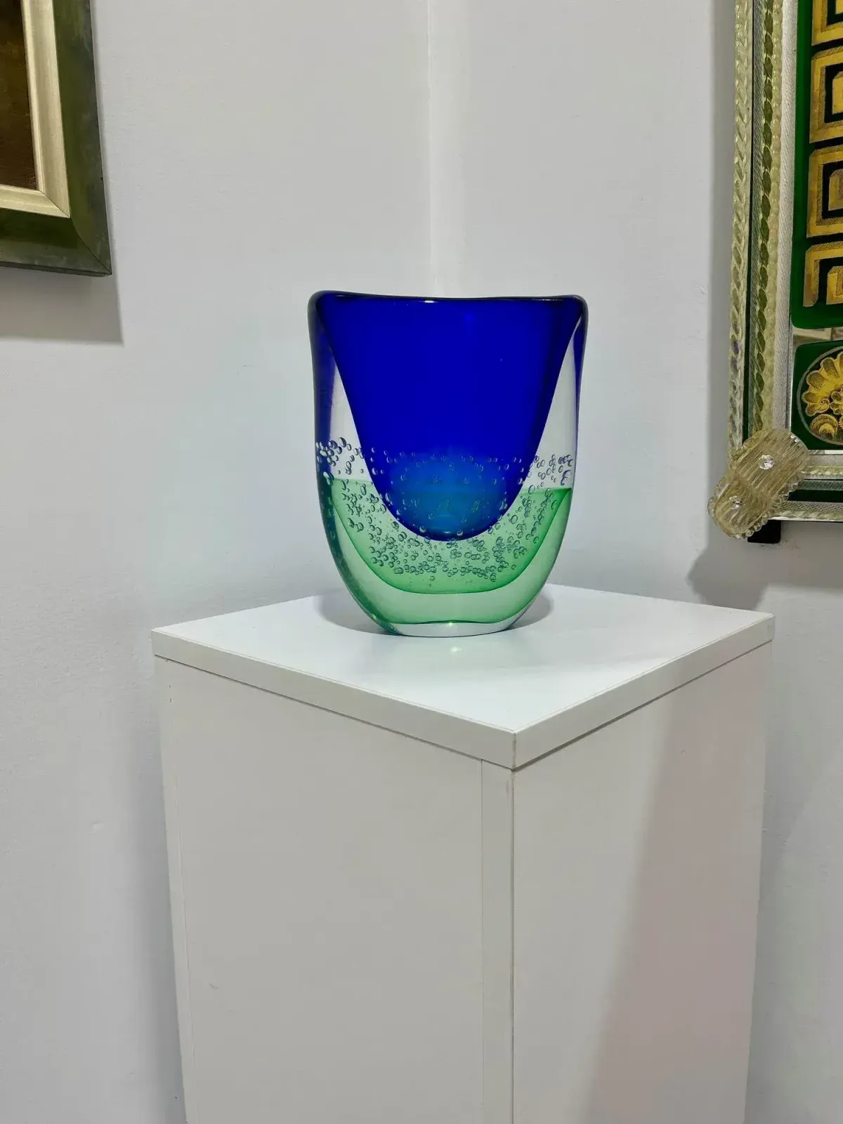Sommerso Murano Glass Vase By Rossi photo furniture