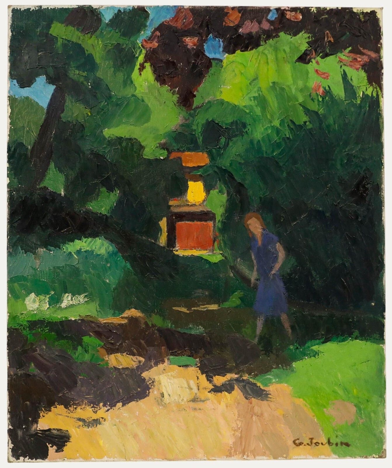 Georges Joubin (1888 1983)   Mid 20th Century Oil, Shaded Path