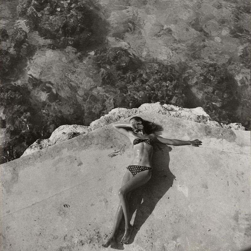 Toni Frissell 'The Bikini' Archival Pigment Print Framed In White