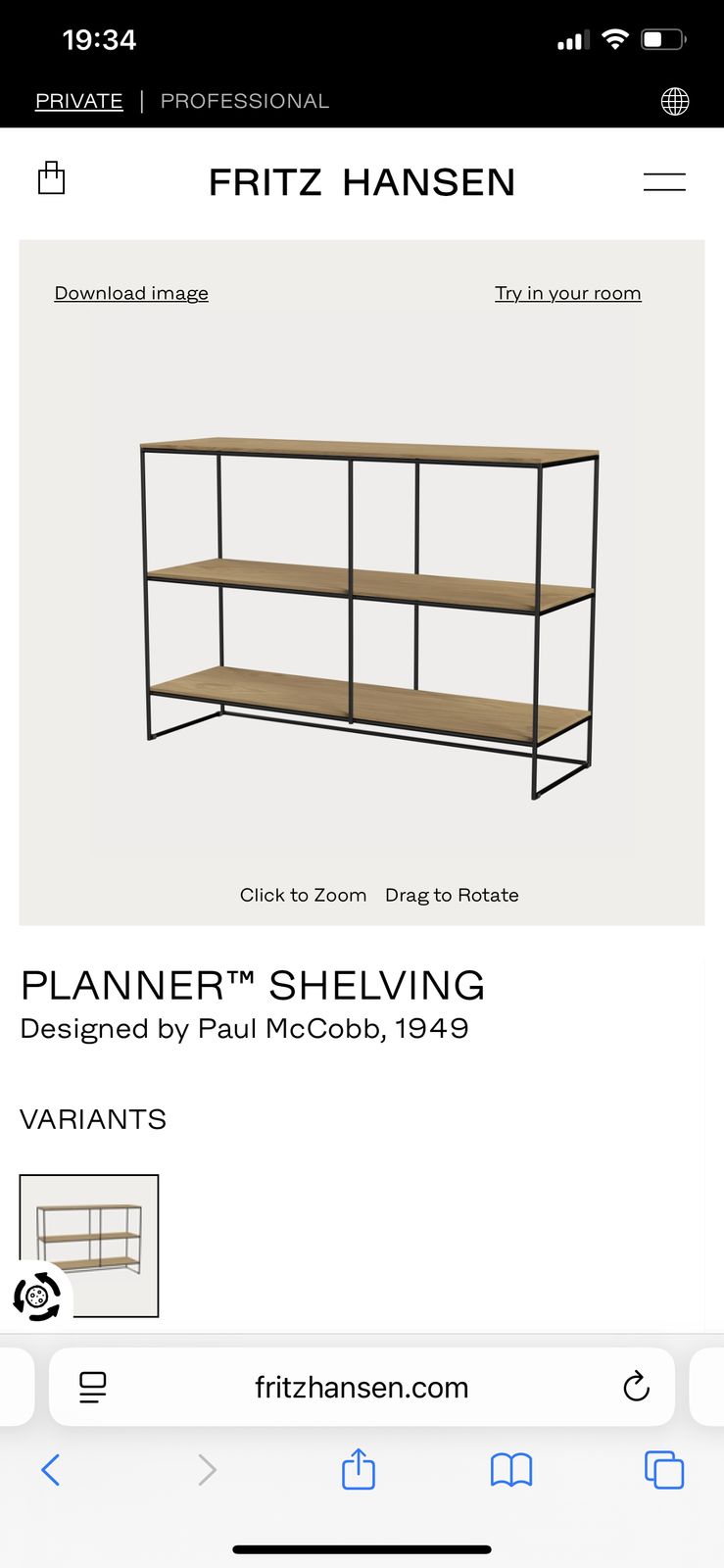 Fritz Hansen Planner™ Shelving Designed By Paul Mccobb, 1949   Small photo furniture