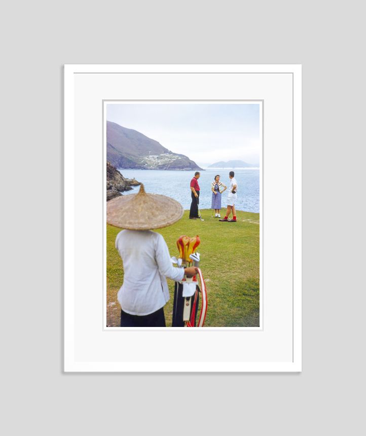 Toni Frissell 'Golf In Hong Kong' Archival Pigment Print Framed In White photo furniture