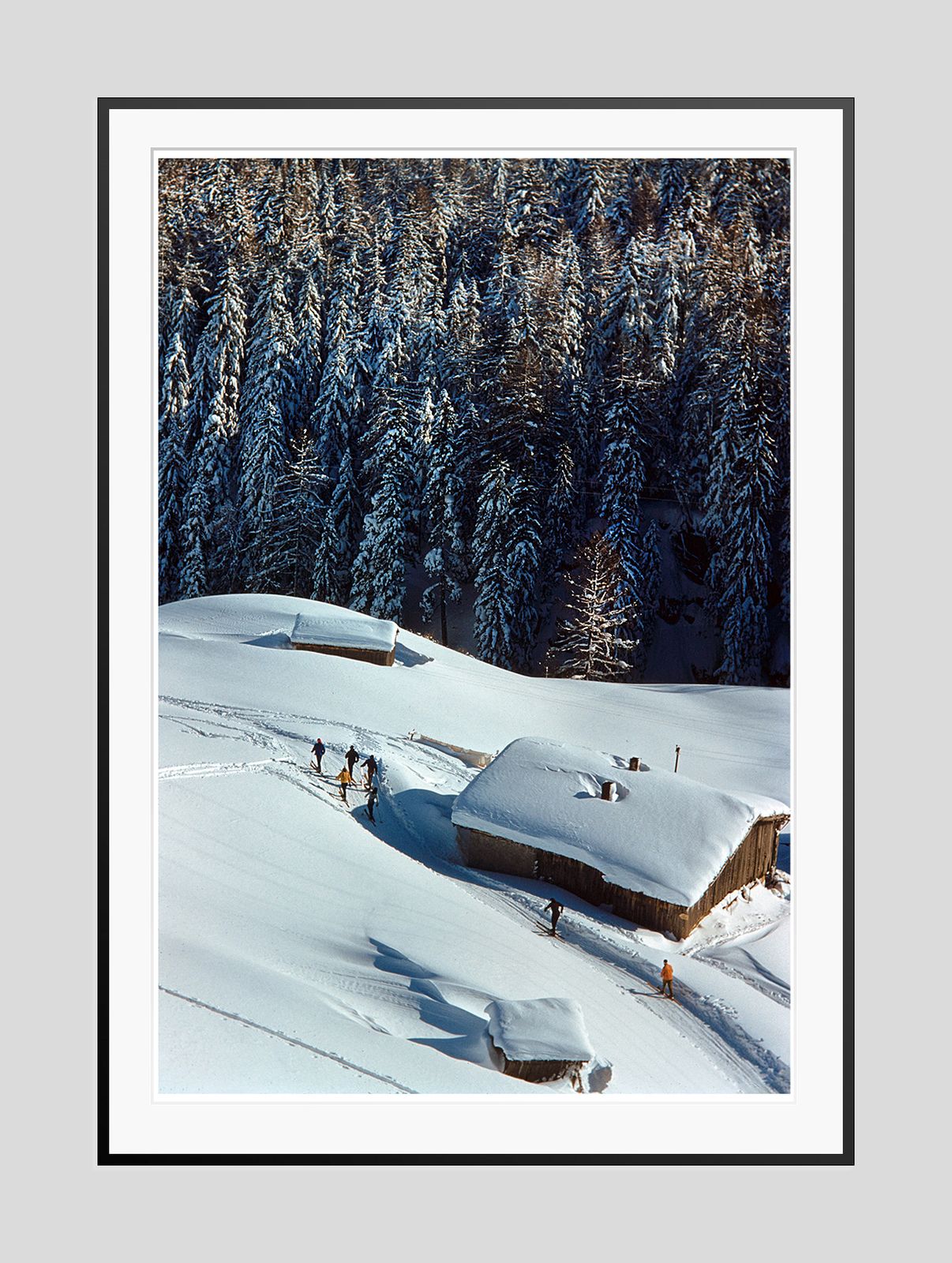 Toni Frissell 'A Chalet In Winter' Archival Pigment Print Framed In Brown photo furniture