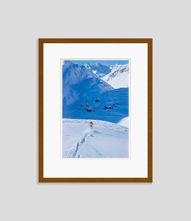 Toni Frissell 'Snow Plough' Archival Pigment Print Framed In Brown photo furniture