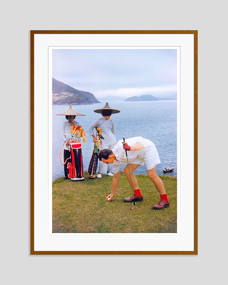 Toni Frissell 'Golfing In Hong Kong' Archival Pigment Print Framed In Brown photo furniture