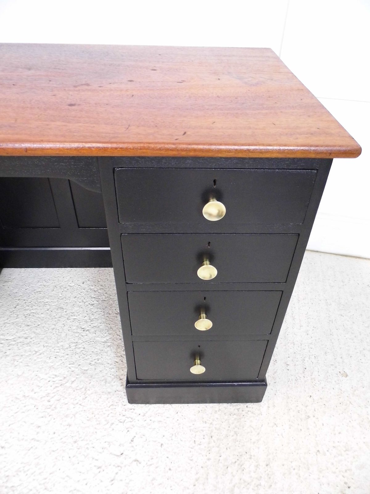 Antique Vintage Holland And Sons Of London Mahogany Panel Desk Shop Counter Unit photo buy