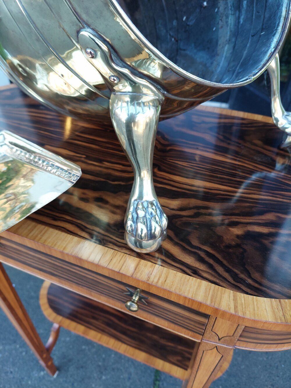 Victorian Brass Coal Bucket, 1800s photo Home Fixtures