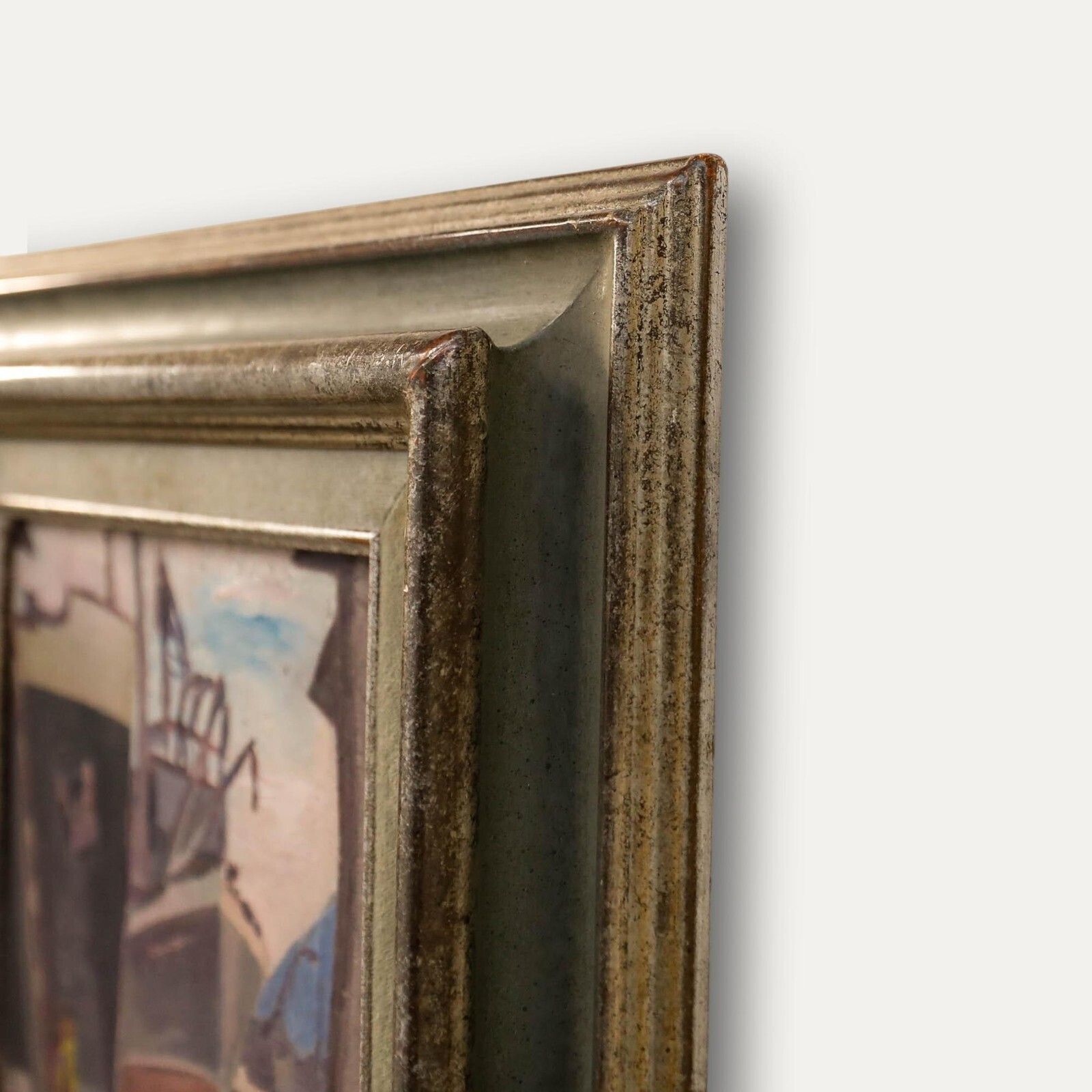 Nolia   Framed 20th Century Oil, A Walk In The Harbour photo 250.0
