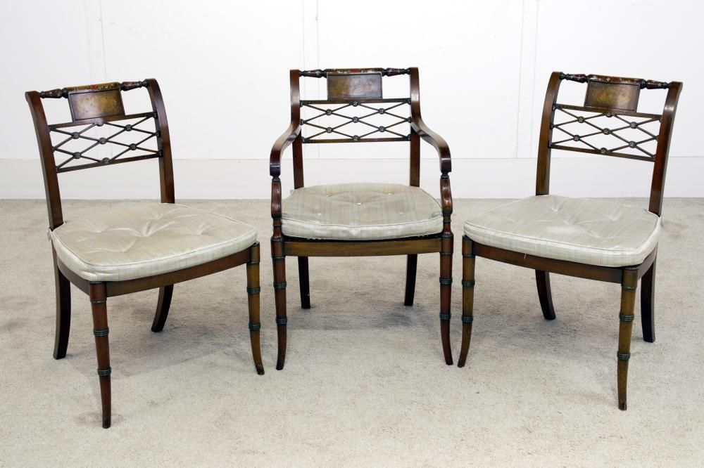 Regency Dining Set Pedestal Table And 8 Chairs Mahogany photo vinterior
