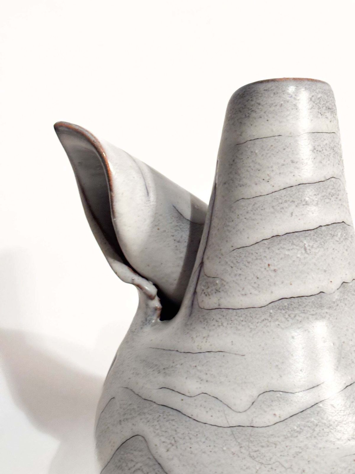 Abstract Vase In Grey Glazed Stoneware From The 1960s photo vinterior