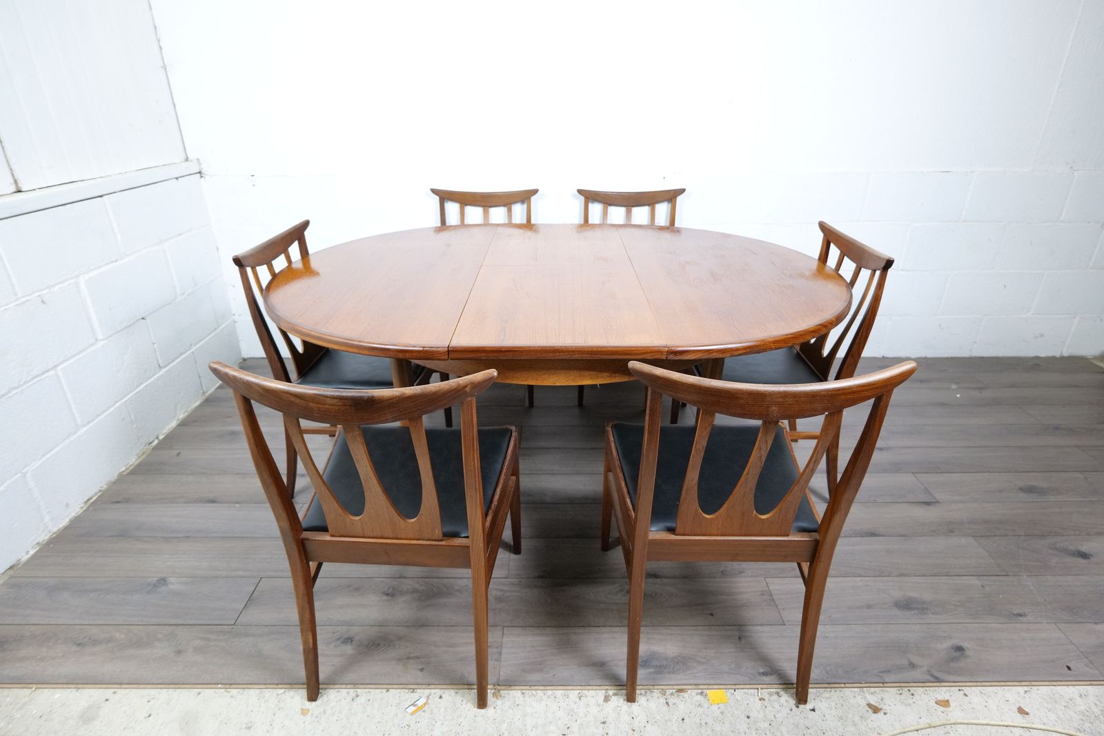 G Plan Fresco Circular Dining Table & 6 Brasilia Chairs photo furniture
