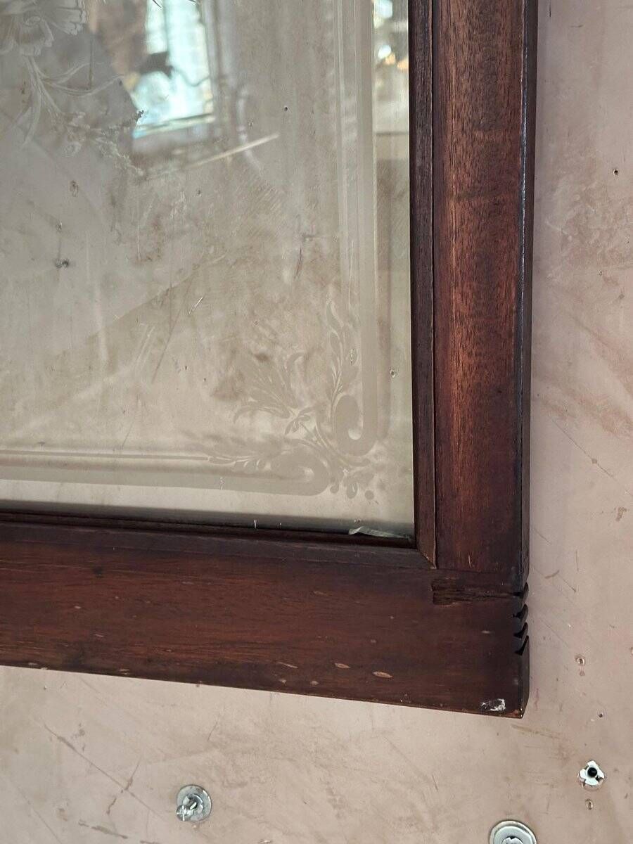 Etched Glass Door, 1890s, 1800s photo furniture