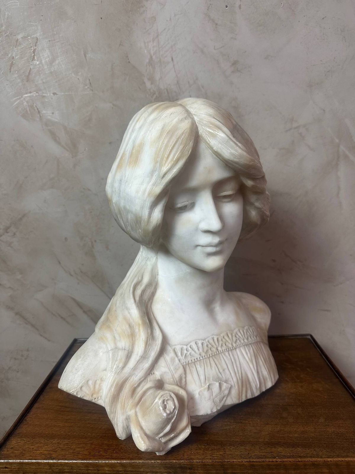 Page 1 Of 17 Marble Bust Of A Woman photo vintage