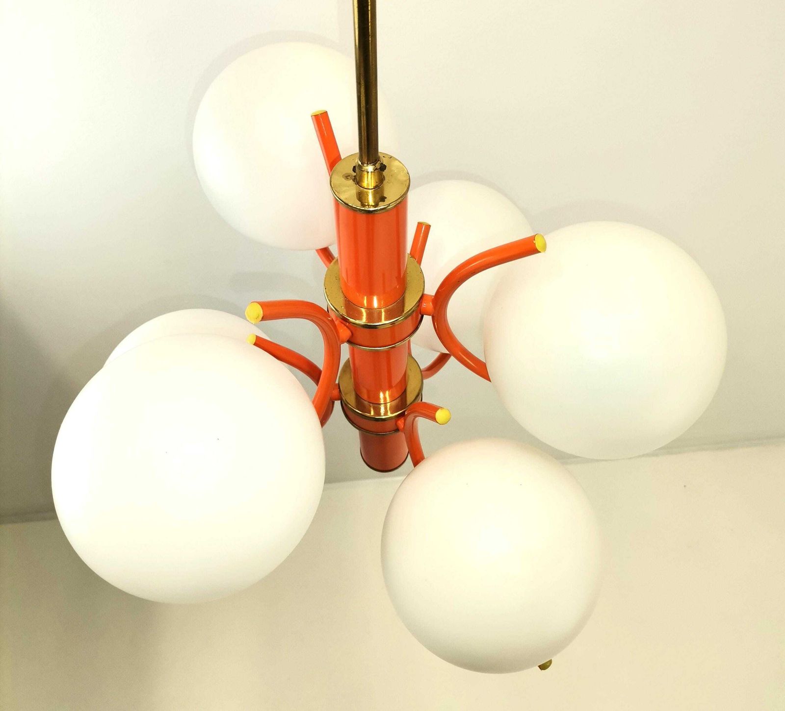 Vintage Pendant Light / 1970s / Mid Century / Richard Essig /Pendant Lamp/ Space Age photo for sale