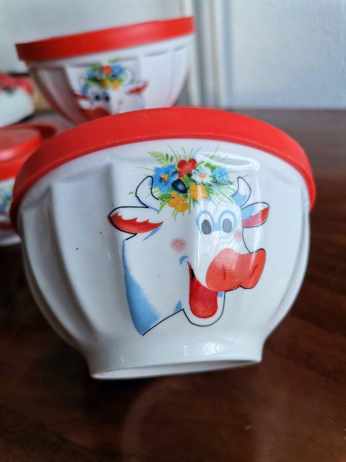 1 Of 4 Kinder Lada Breakfast Bowls / Made In Yugoslavia / My Little Cow / Classic Yugo History
