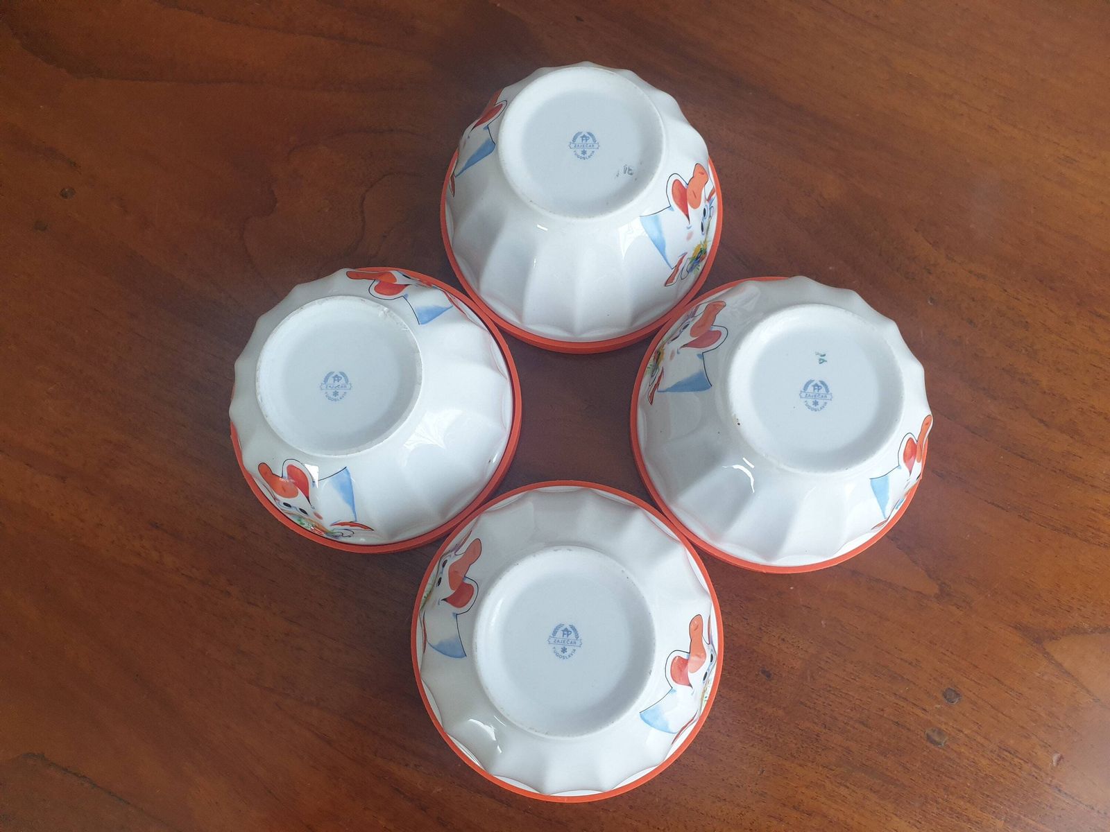 1 Of 4 Kinder Lada Breakfast Bowls / Made In Yugoslavia / My Little Cow / Classic Yugo History photo vinterior