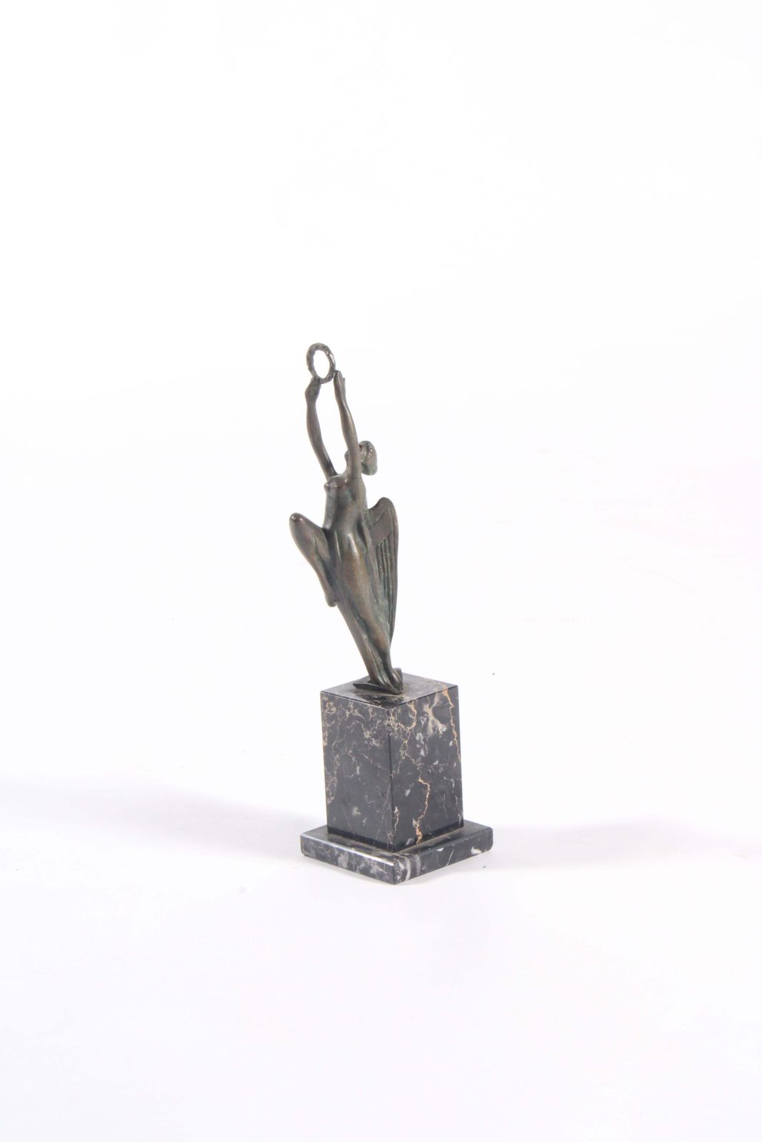 Gorgeous Italian Art Deco Figurative Bronze On Marble Base *Free Global Shipping photo for sale
