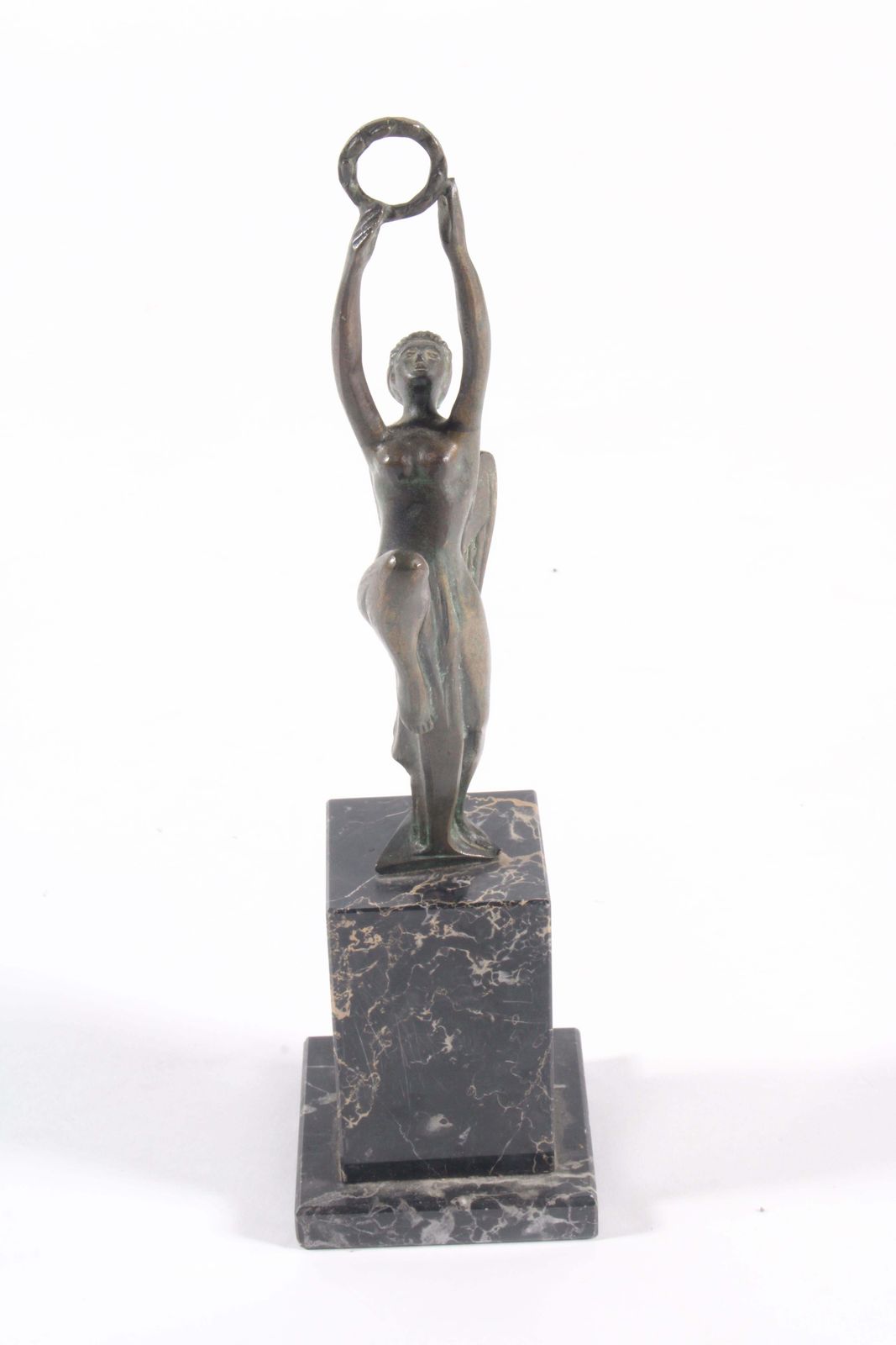 Gorgeous Italian Art Deco Figurative Bronze On Marble Base *Free Global Shipping photo vinterior