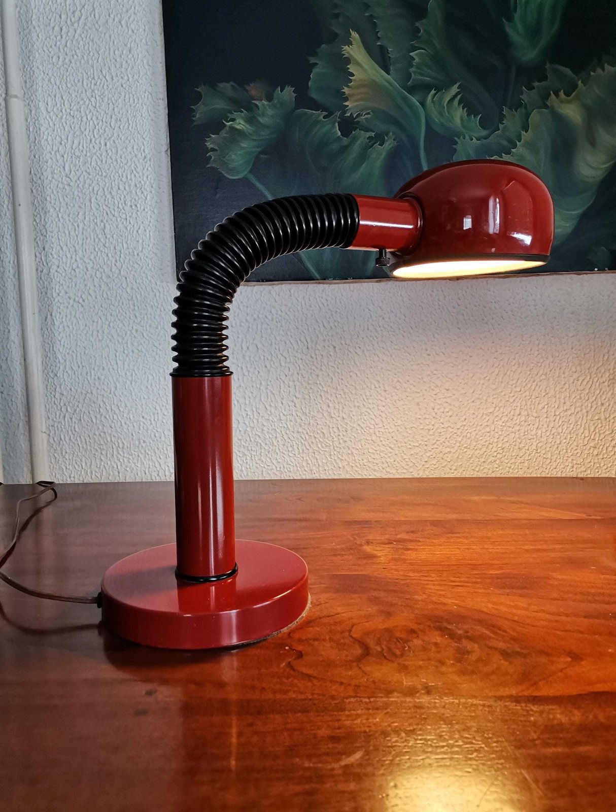 Modern Enameled Orb Shade Desk Lamp/ 1980s/ Yugoslavia/Mid Century photo furniture
