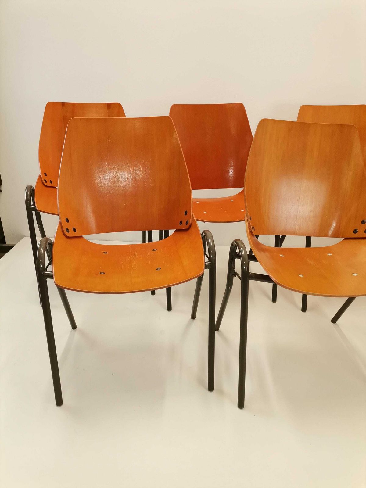 1 Of 7 Rare Lupina "Shell" Chairs By Niko Kralj For Stol Kamnik / Industrial Designer Chair / Office Chair / Made In Yugoslavia / 1960s photo vintage