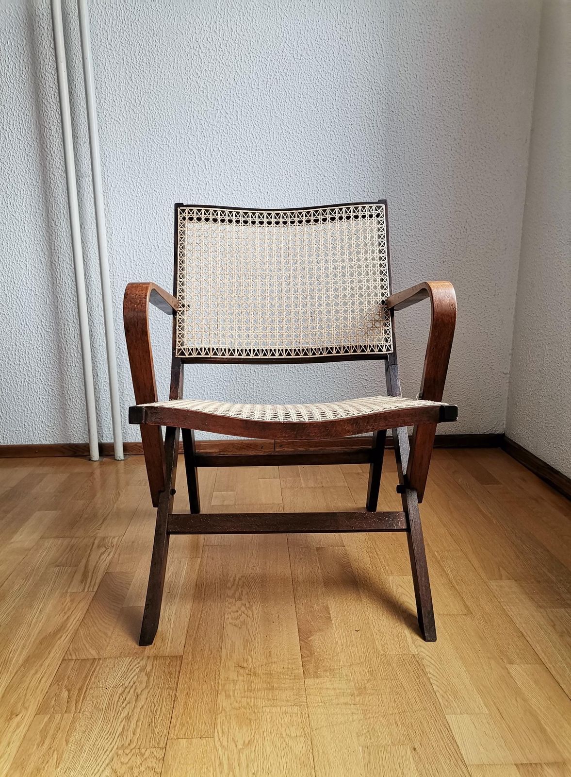 Very Rare Rex Armchair By Niko Kralj / Prototype Model 100 / Industrial Design Bentwood And Hand Woven Cane Lounge Chair / 1950s Yugoslavia photo vintage
