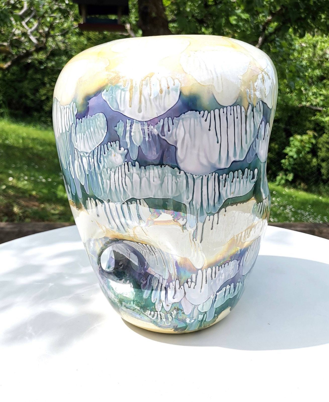 Vintage Kil Liboje Glazed Handmade Vase / Retro Glazed Handmade Vase / Clay Glazed Vase /Rare Handmade Vase / Kil Liboje / Yugoslavia / 60's photo buy