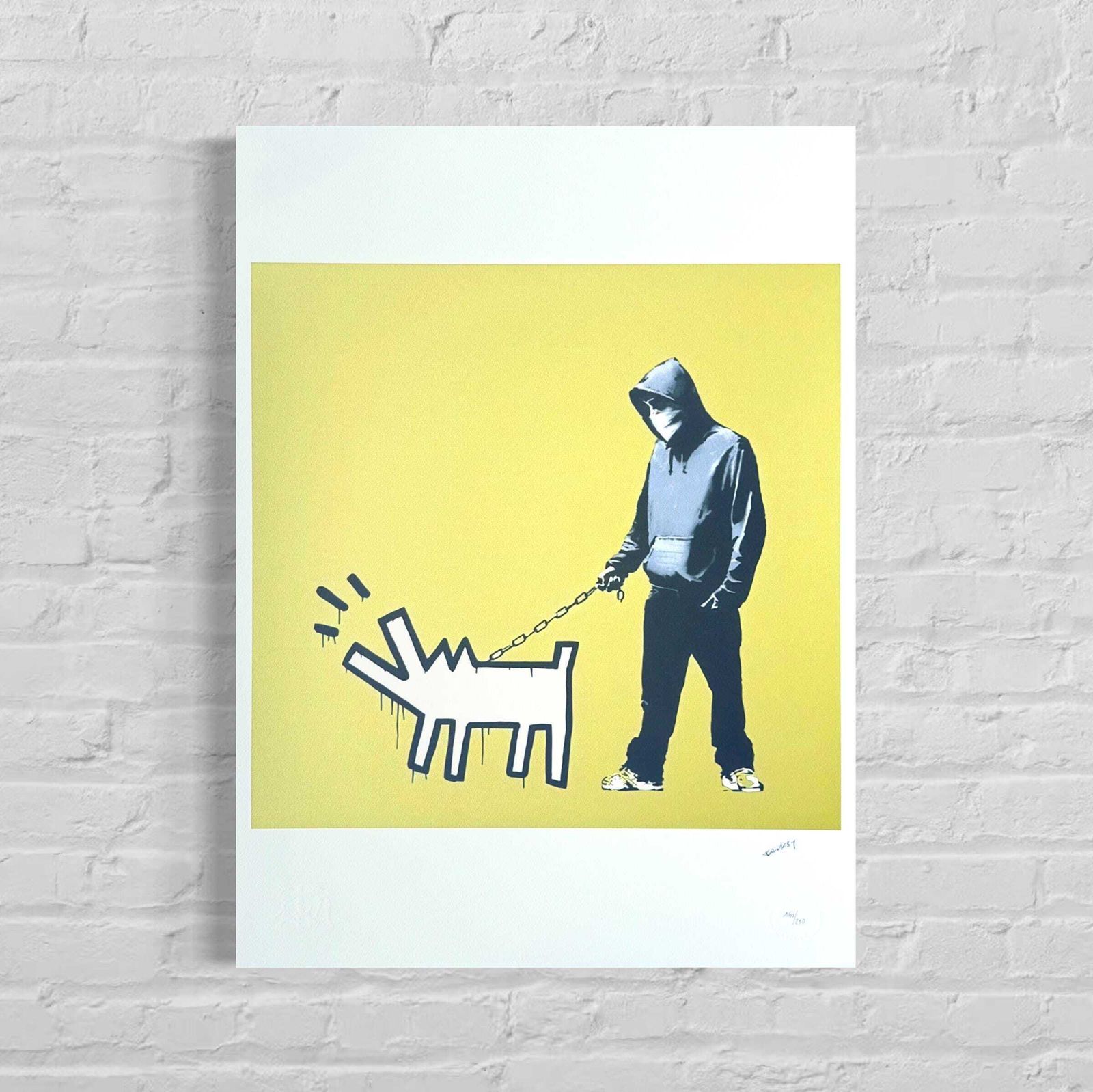 Museum Quality Banksy Stencil Art: 'Barking Dog' Numbered Lithograph With Coa