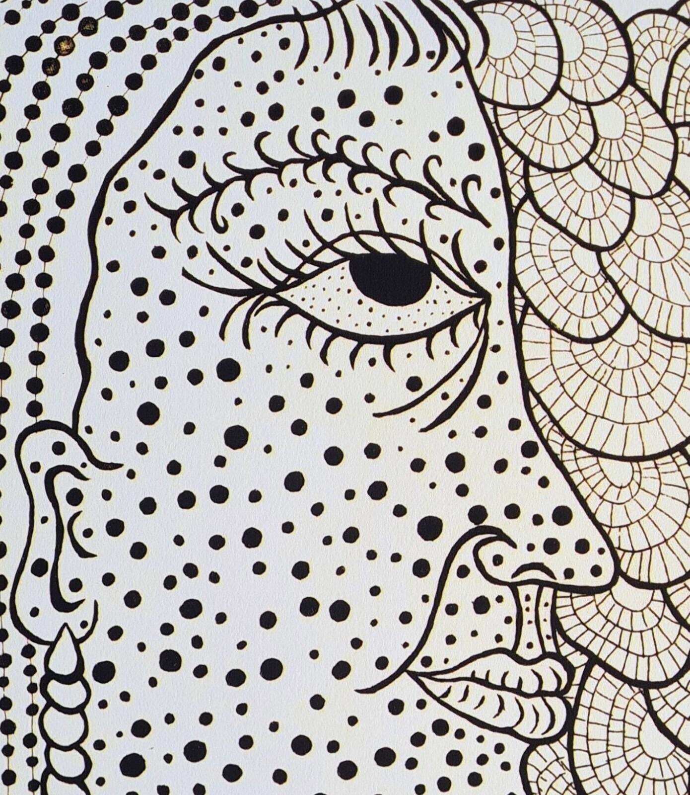 After Yayoi Kusama, Self Portrait, Lithograph, 1990s photo furniture
