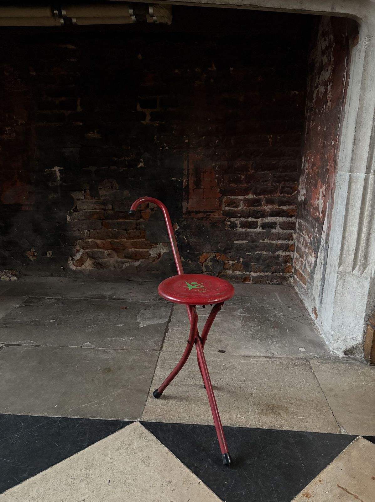 1958 World Exhibition Brussels Torke Metal Walking Stick Seat
