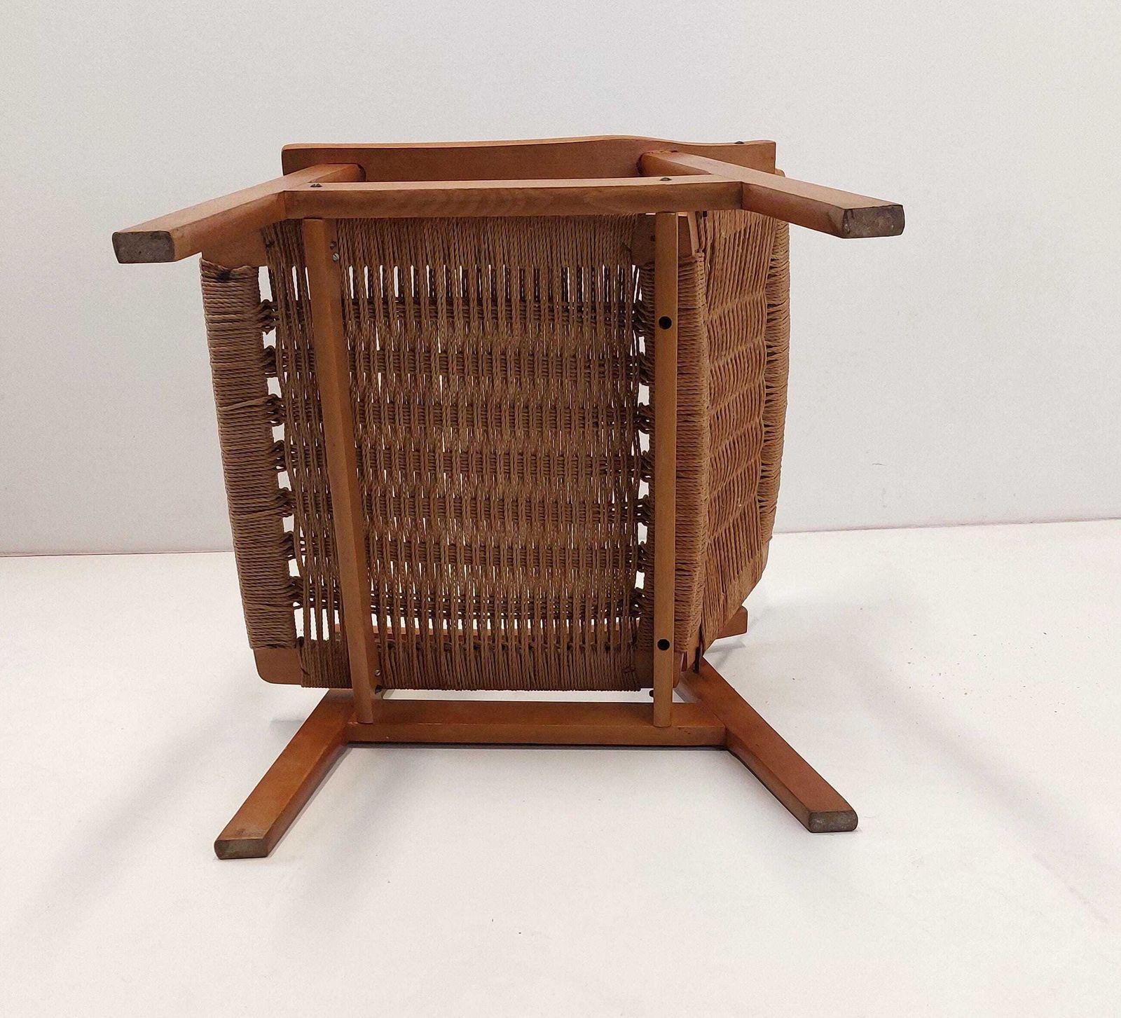 Danish Modern Rope Arm Chair 2 Pcs! / Mcm / 1960s / Style Of Hans Wegner/ Mid Century Modern Chair photo vinterior