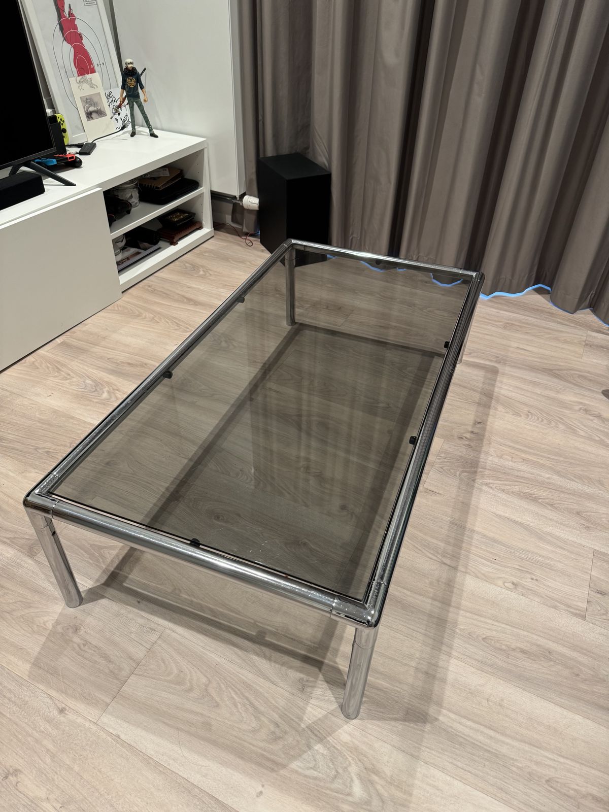 1970s Chrome & Smoked Glass Rodney Kinsman Coffee Table photo for sale
