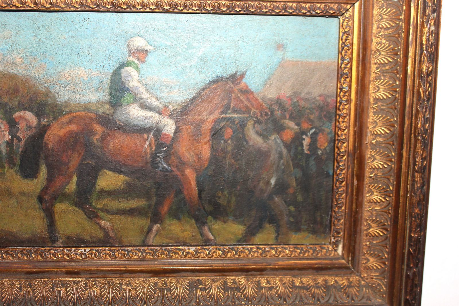Edwardian Racehorse Paddock Study In The Manner Of Alfred Munnings, C.1910 photo for sale