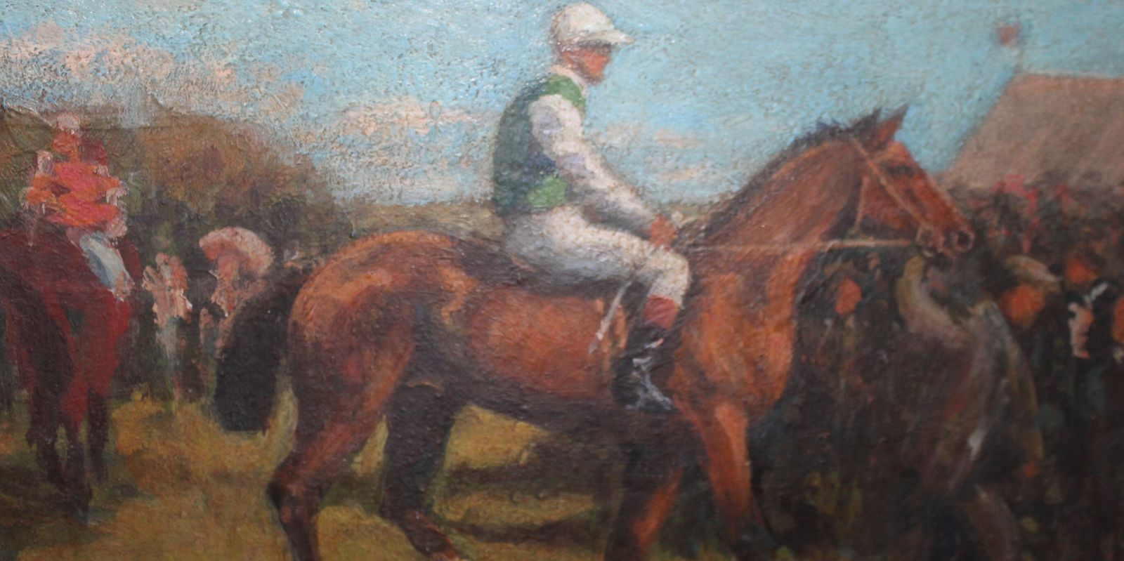 Edwardian Racehorse Paddock Study In The Manner Of Alfred Munnings, C.1910 photo 750.0