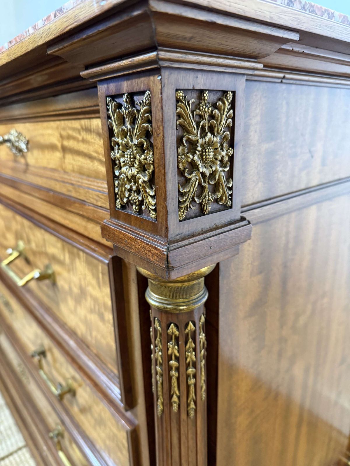 photo for sale 19th Century Mahogany Commode / Chest Of Drawers “ Mon Krieger “